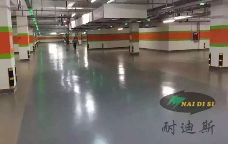 重慶西村-地下停車場-環(huán)氧樹脂水性環(huán)保地坪