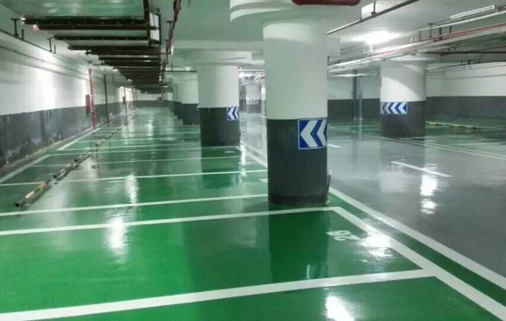 通山佳禾地下停車場(chǎng)環(huán)氧砂漿地坪工程