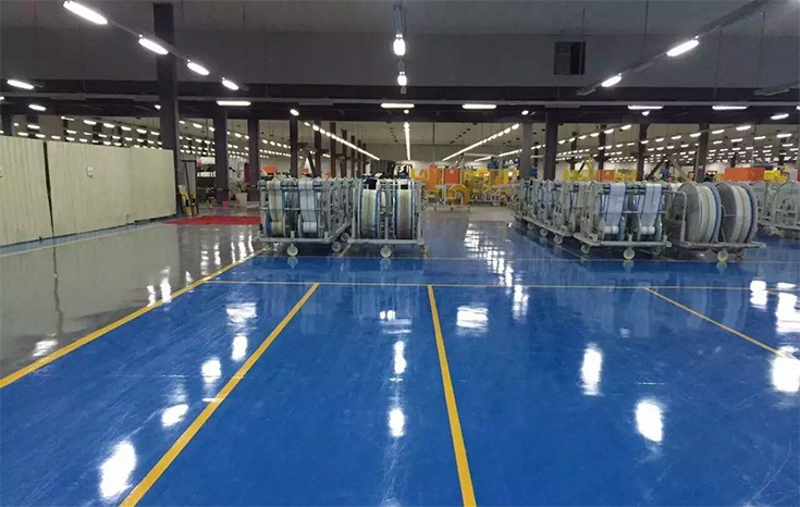 豐力輪胎環(huán)氧砂漿型地坪工程