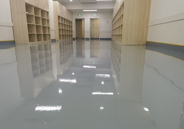 武漢亞心總醫(yī)院地下室 無溶劑型地坪涂裝工程